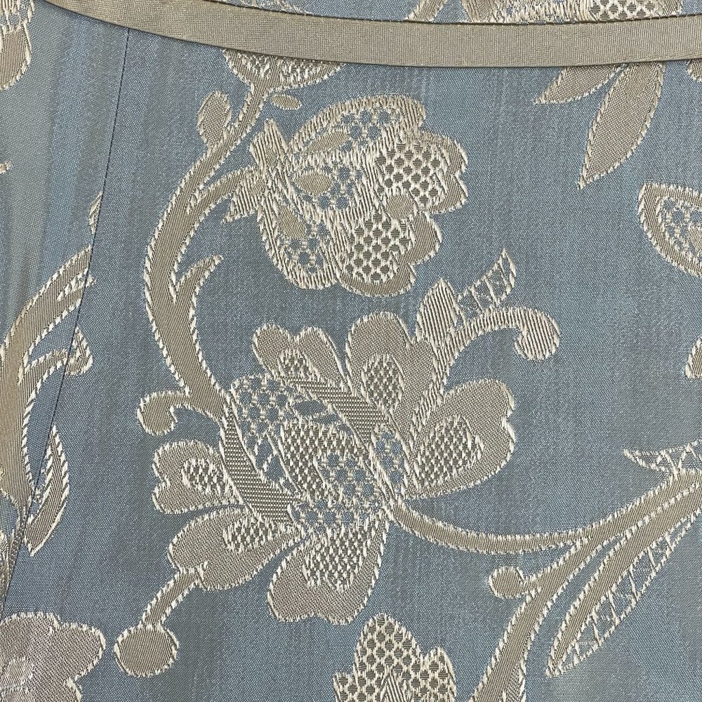 Harold's Strapless Party Dress Bridesmaid Brocade Blue Taupe Size 2 - Picture 4 of 8